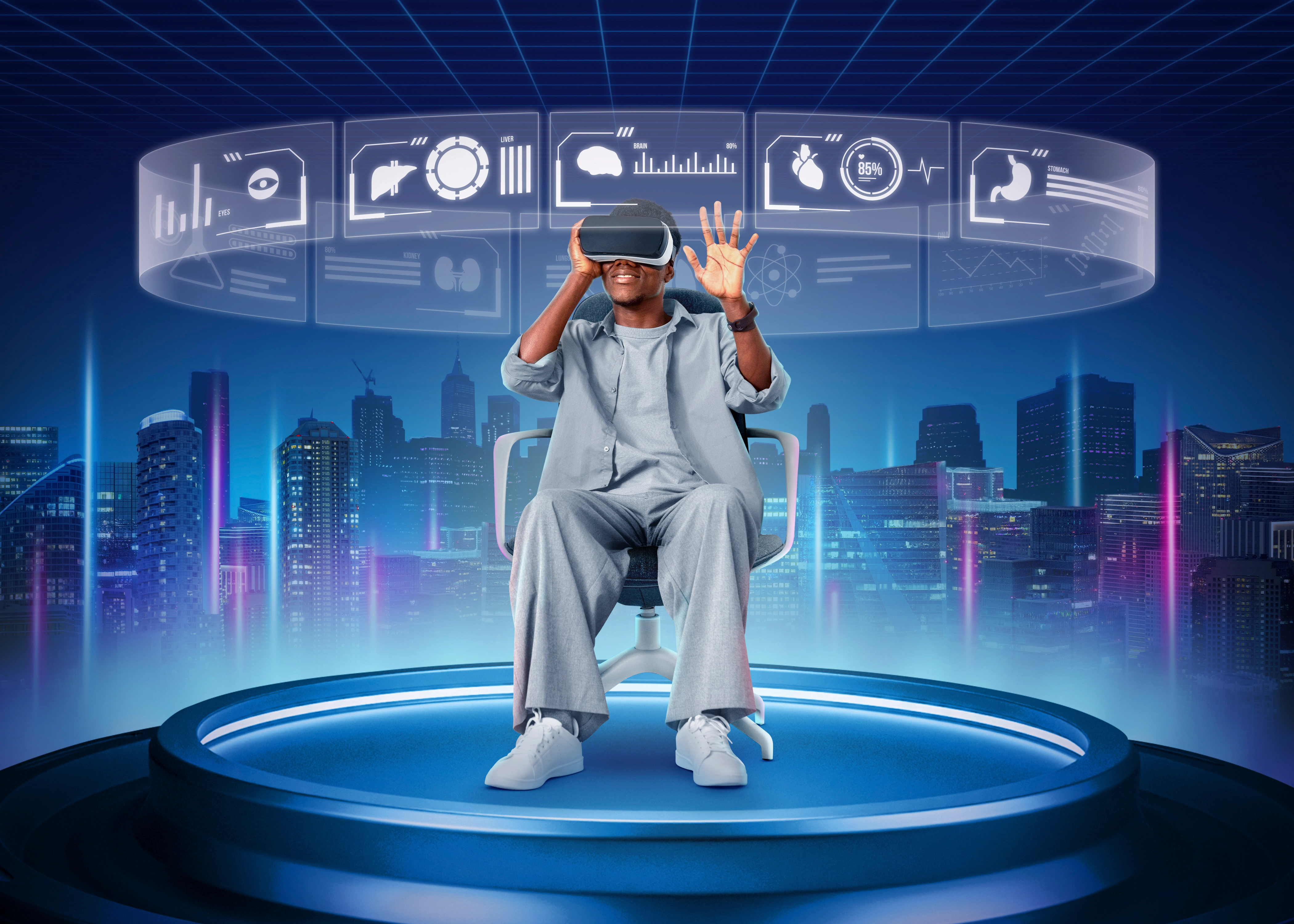 Virtual reality UI design and frontend development by Kuntech.in