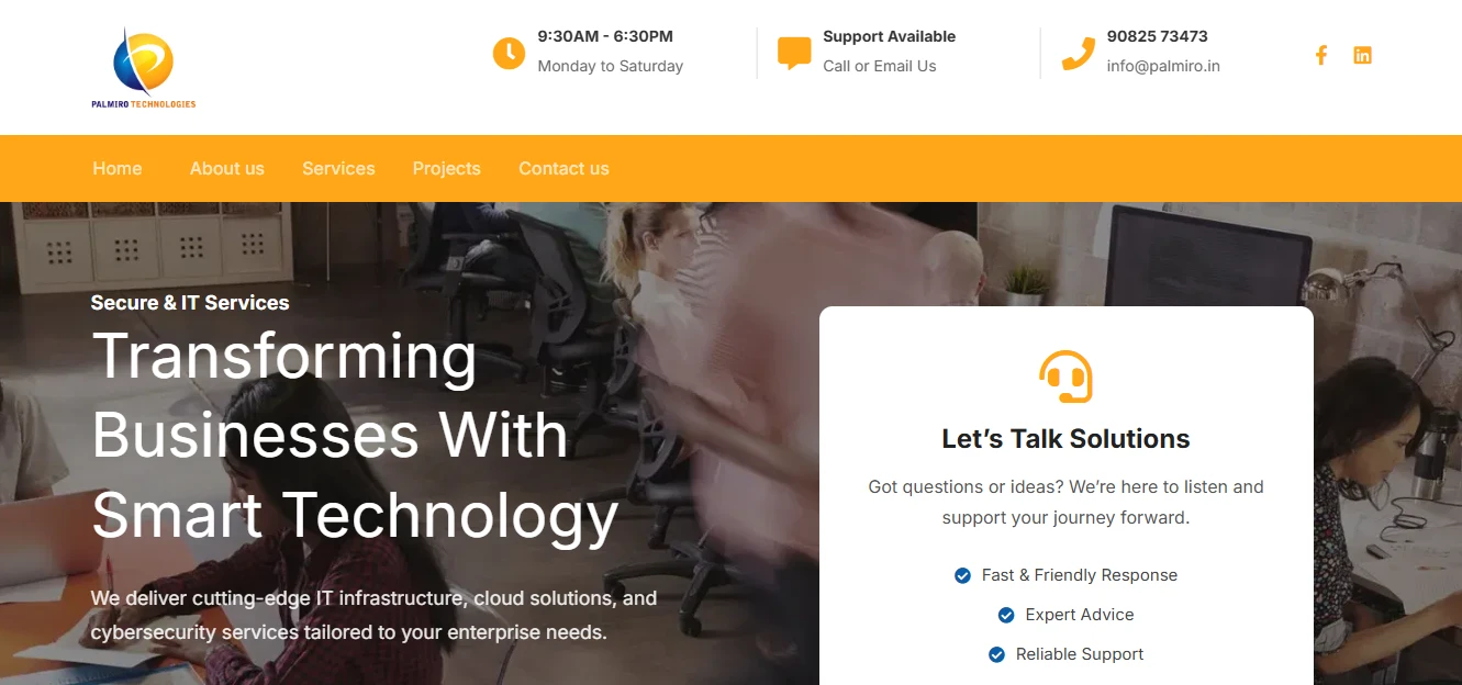 Corporate Branding and Web Development for Palmiro Site