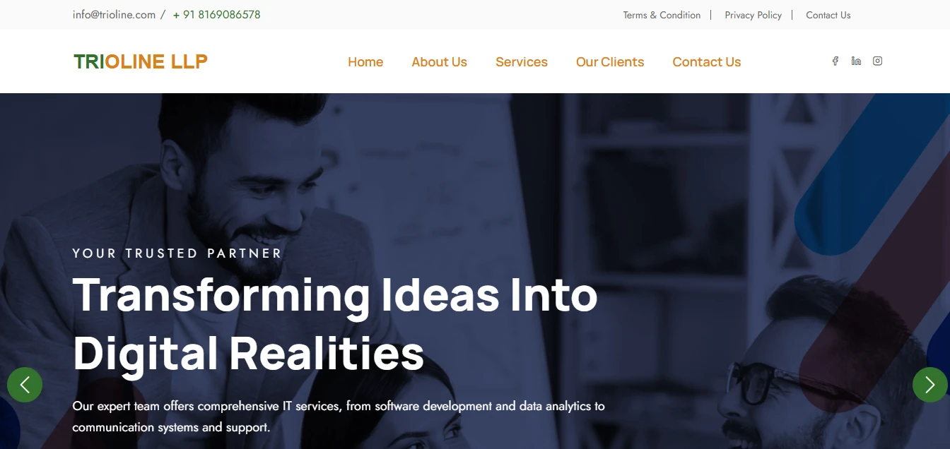 Responsive Website for Trioline Company